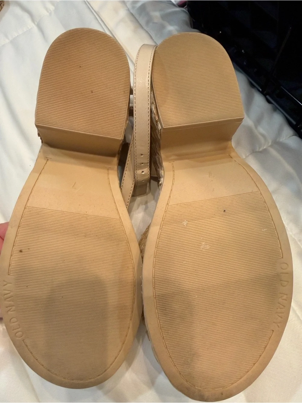 Old Navy Raffia Platform Sandals sz 7